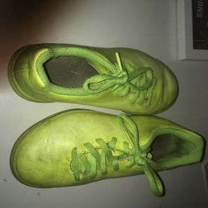 Indoor soccer shoes.